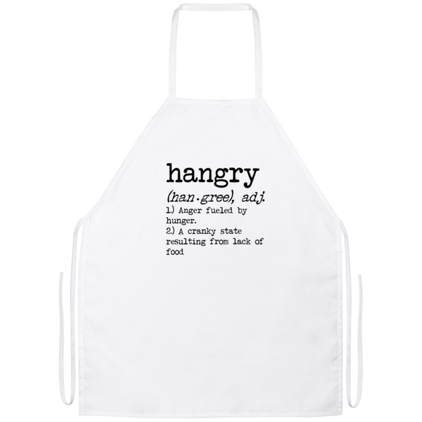 Hangry Anger Fueled By Hunger Funny Kitchen Apron | Sarcastic Me