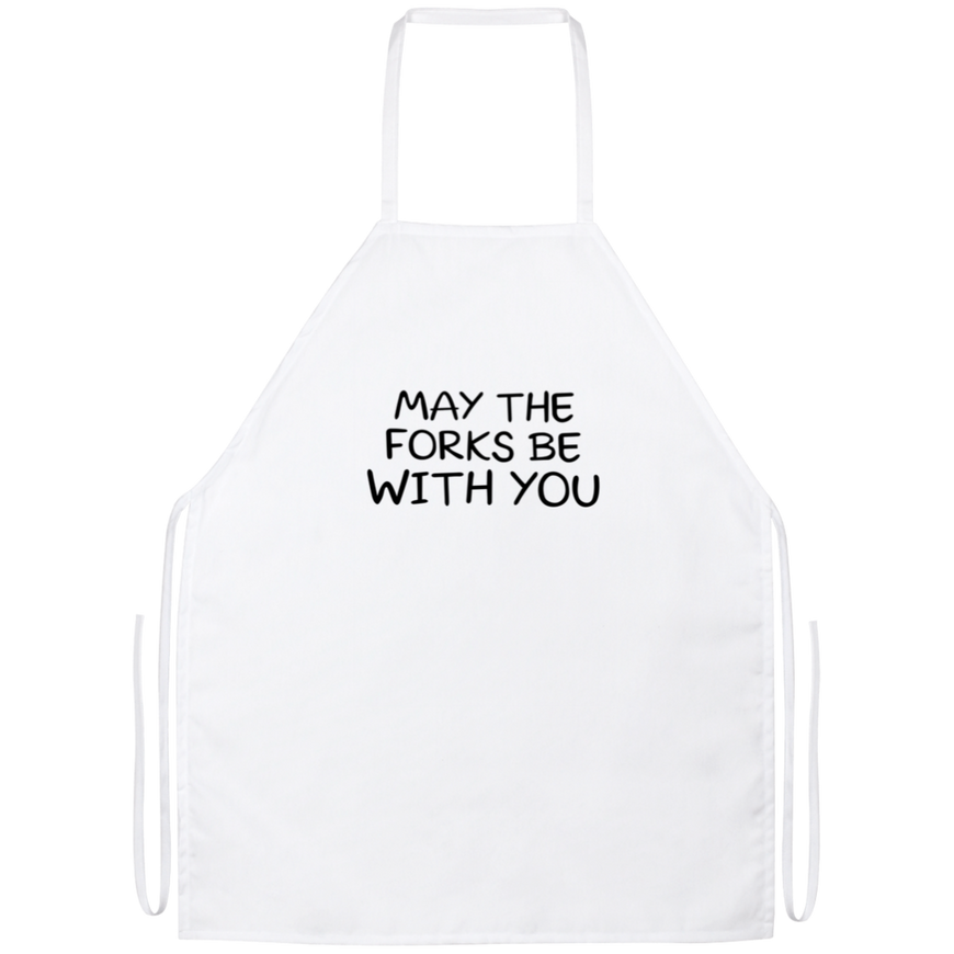 May The Forks Be With You Funny Kitchen Apron | Sarcastic Me