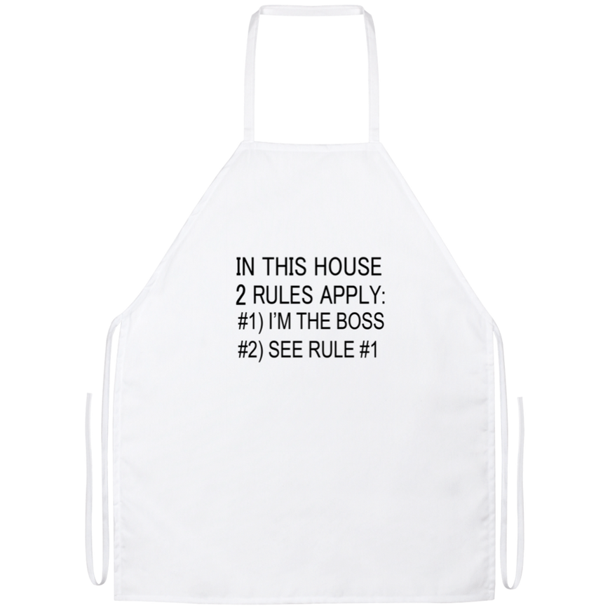 In This House 2 Rules Apply Funny Kitchen Apron | Sarcastic Me