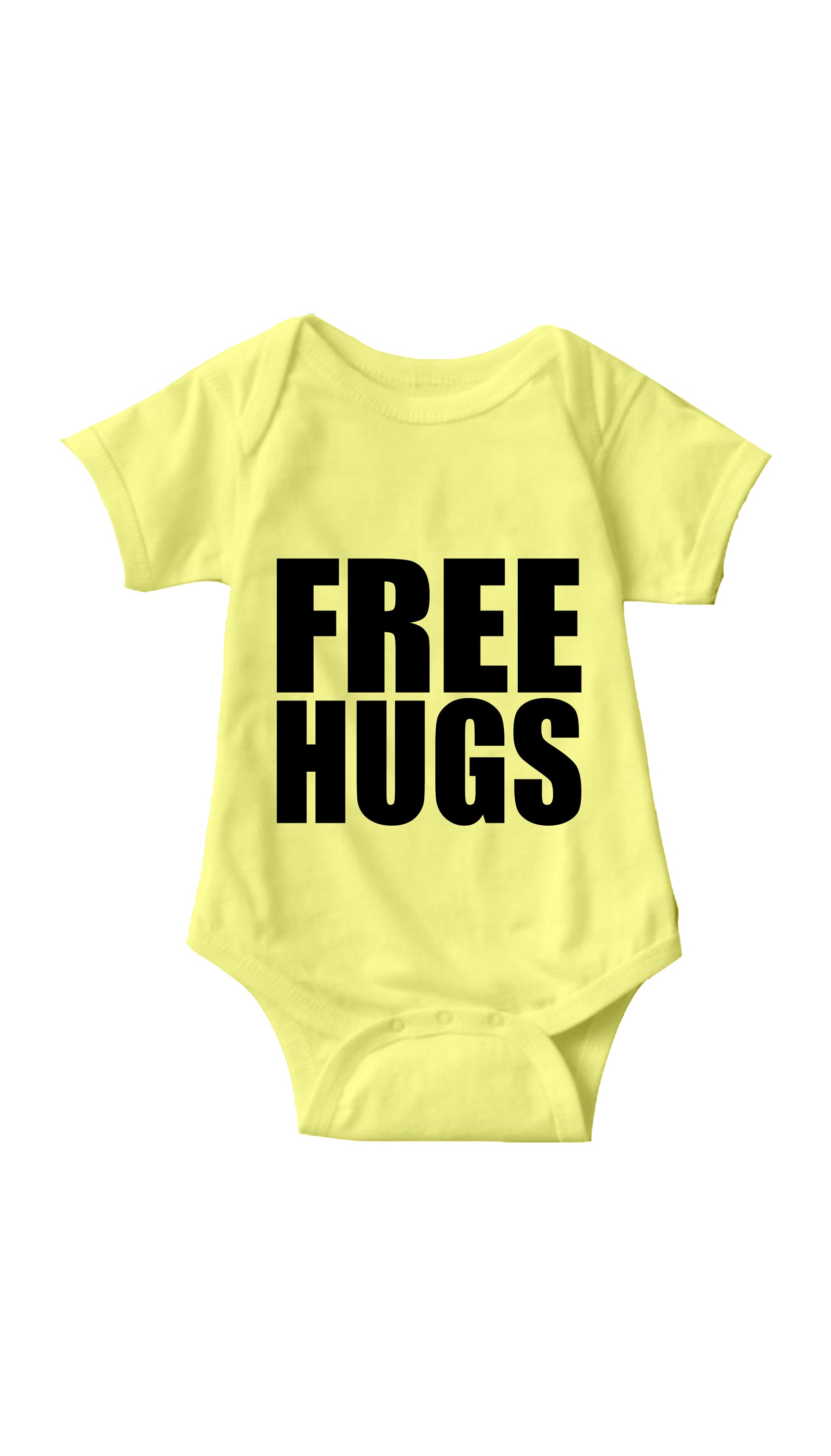 Free Hugs Yellow Infant Onesie | Sarcastic ME
