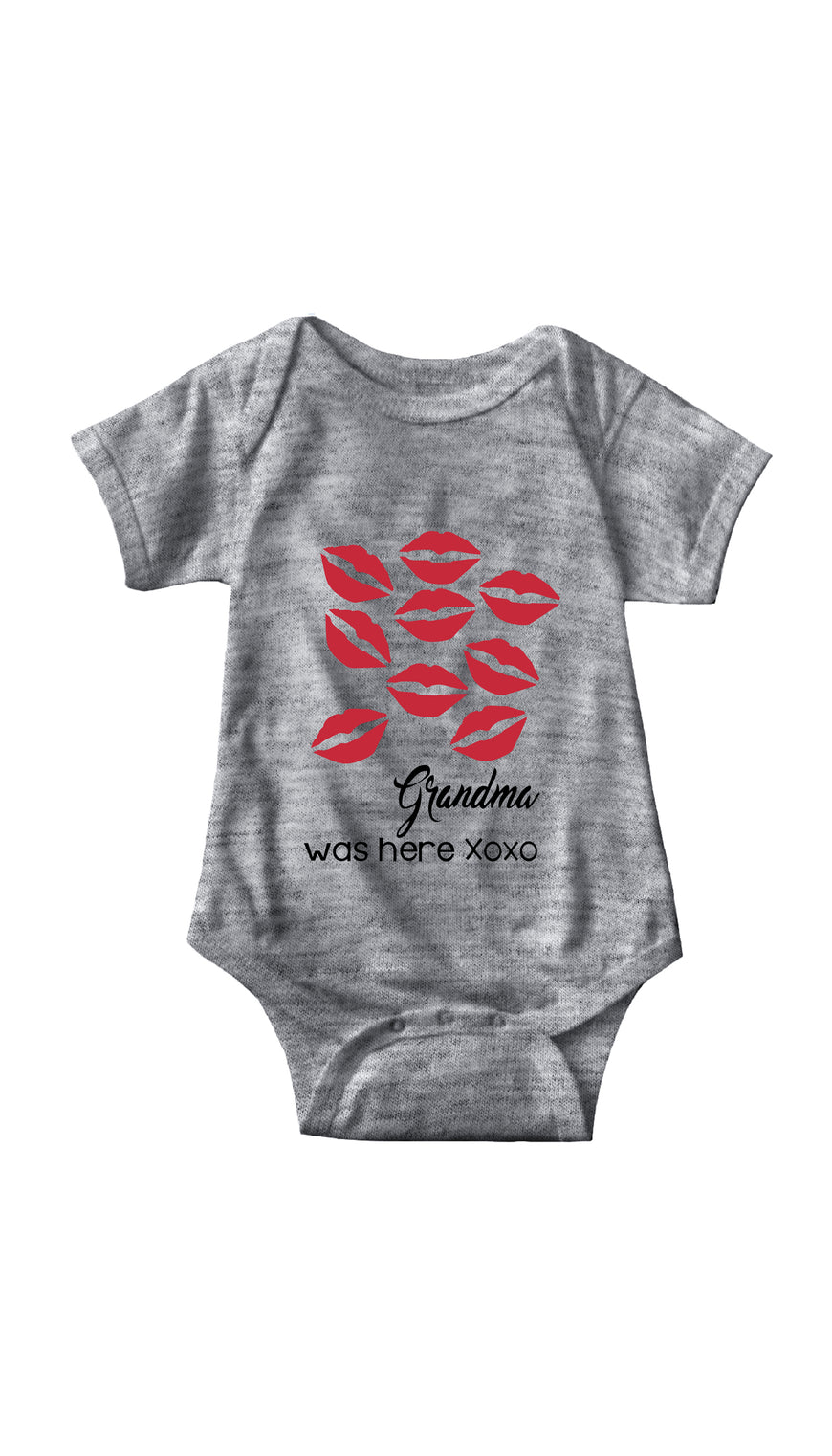 Grandma Was Here XOXO Funny Infant Onesie