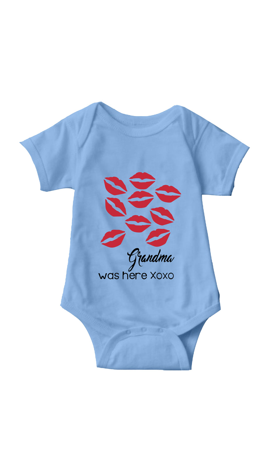 Grandma Was Here XOXO Funny Infant Onesie