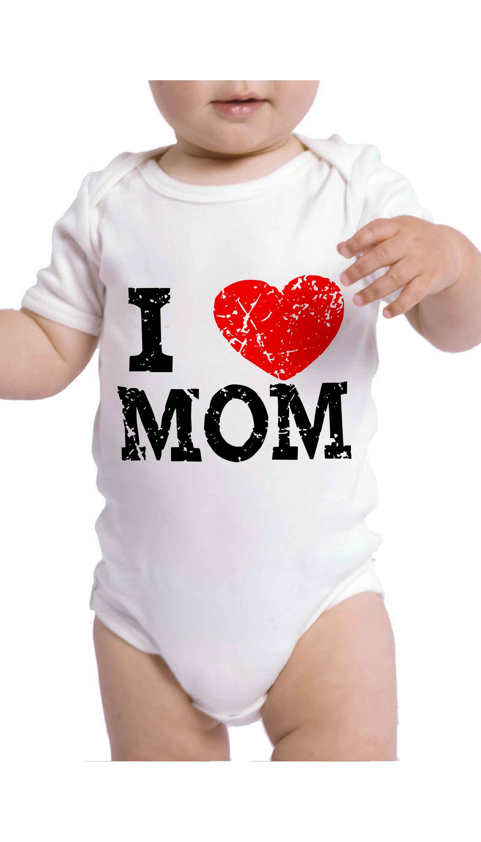 I Love Mom Cute & Funny Baby Infant Onesie | Sarcastic ME
