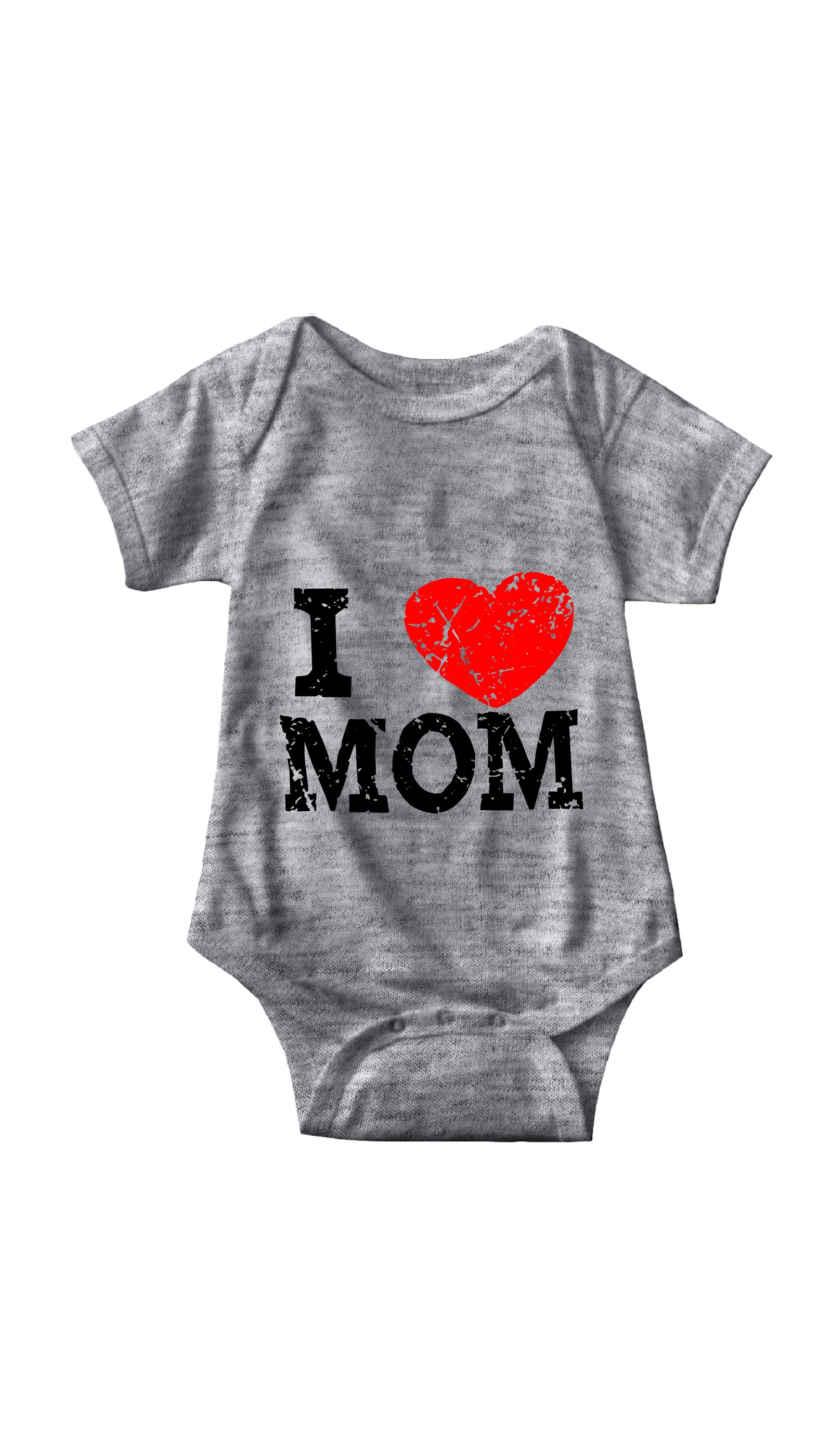 I Love Mom Gray Infant Onesie | Sarcastic ME