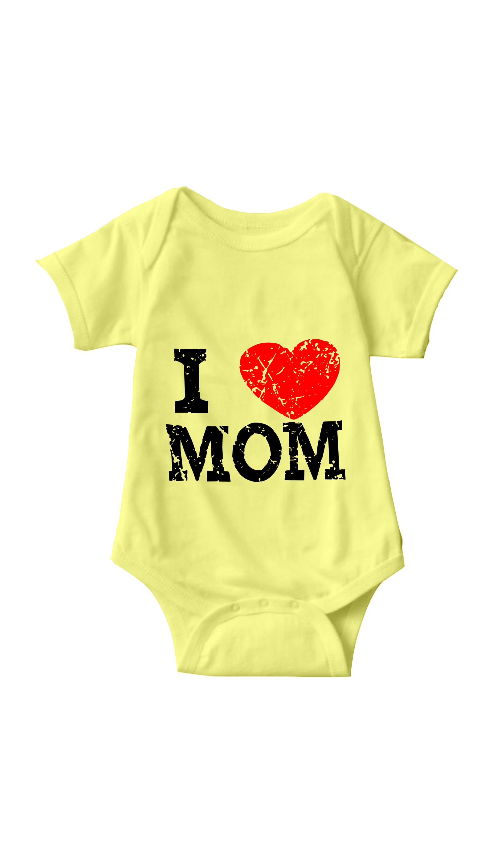I Love Mom Yellow Infant Onesie | Sarcastic ME