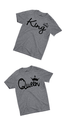 King & Queen Couples Unisex T-shirt Set