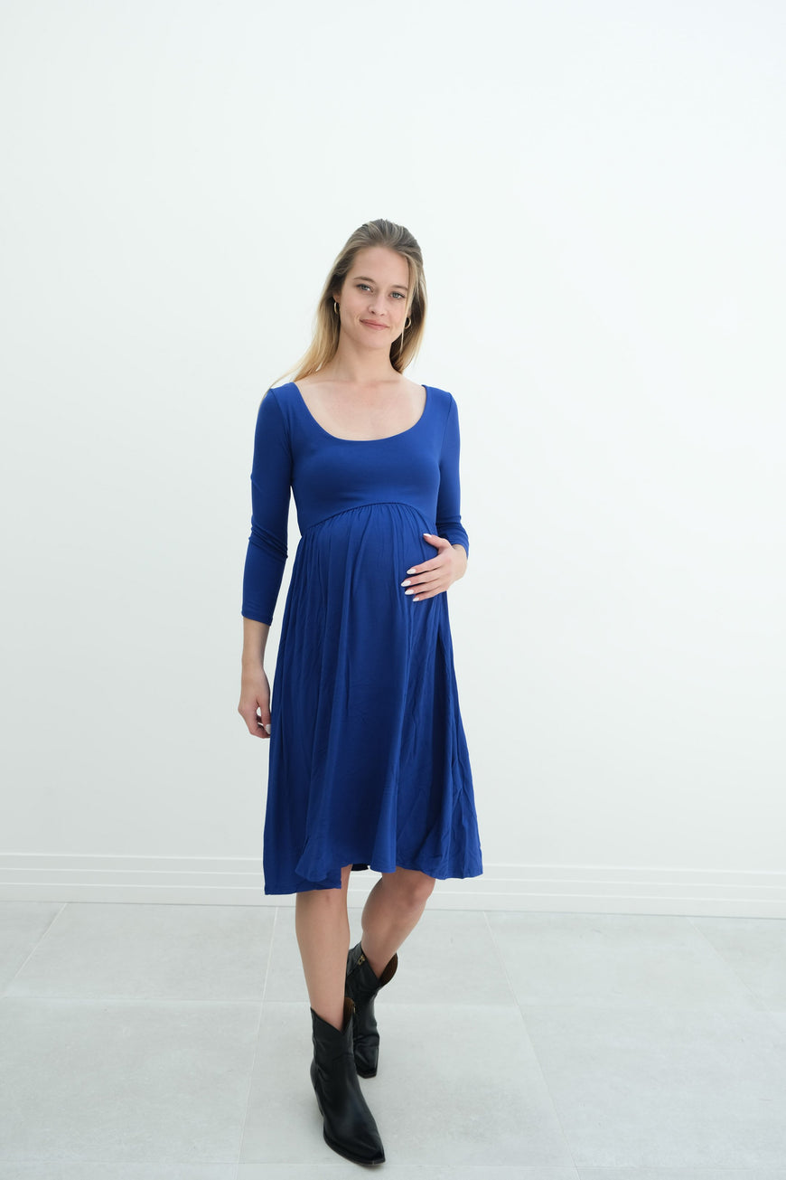 Tatiana | Long Sleeve Flowy Maternity Dress With Empire Waist