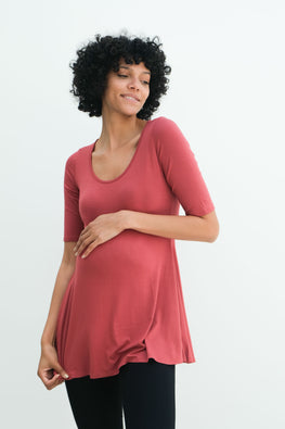 Tori | Cute Mini Fitted Maternity Dress With Short Sleeves