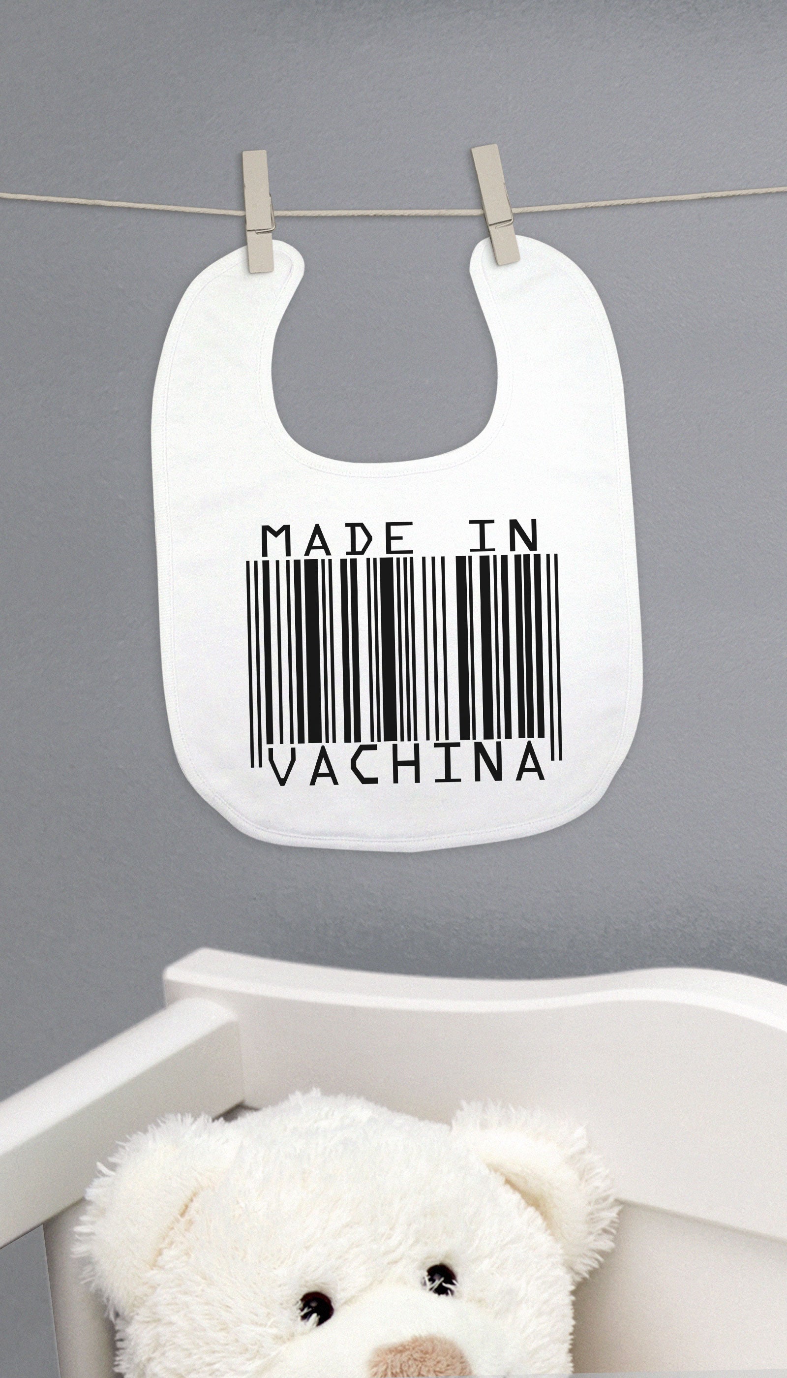 Made In Vachina Funny Baby Bib Gift | Sarcastic ME