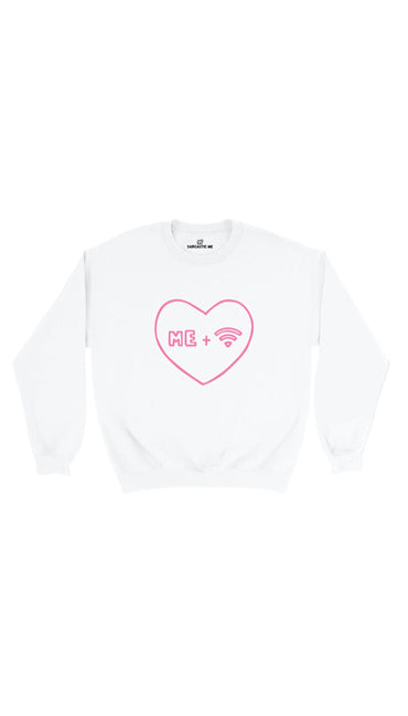 Me Plus Wifi White Unisex Pullover Sweatshirt | Sarcastic Me