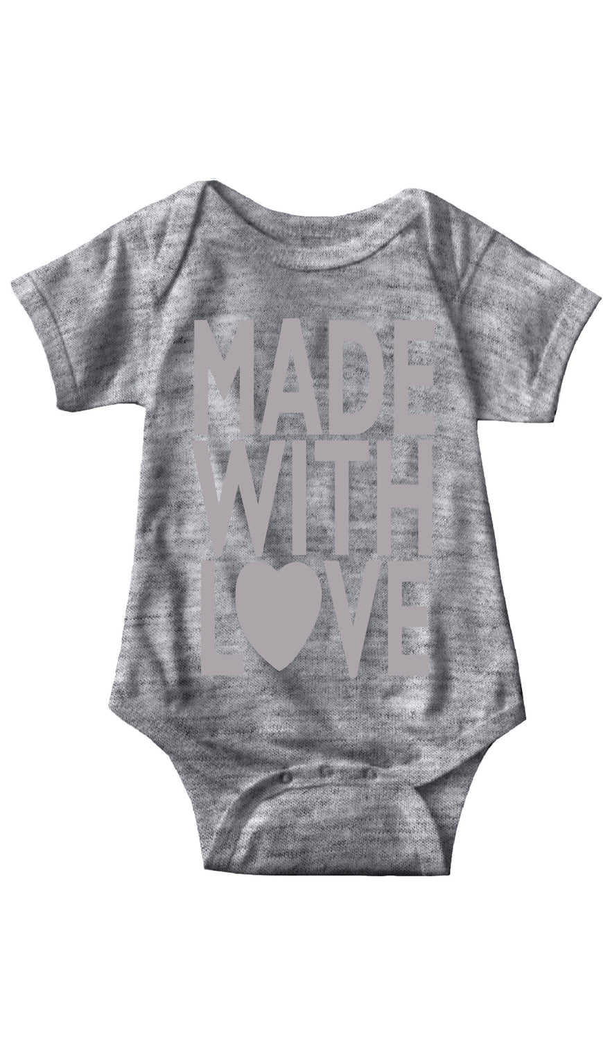 Made With Love Gray Infant Onesie | Sarcastic ME