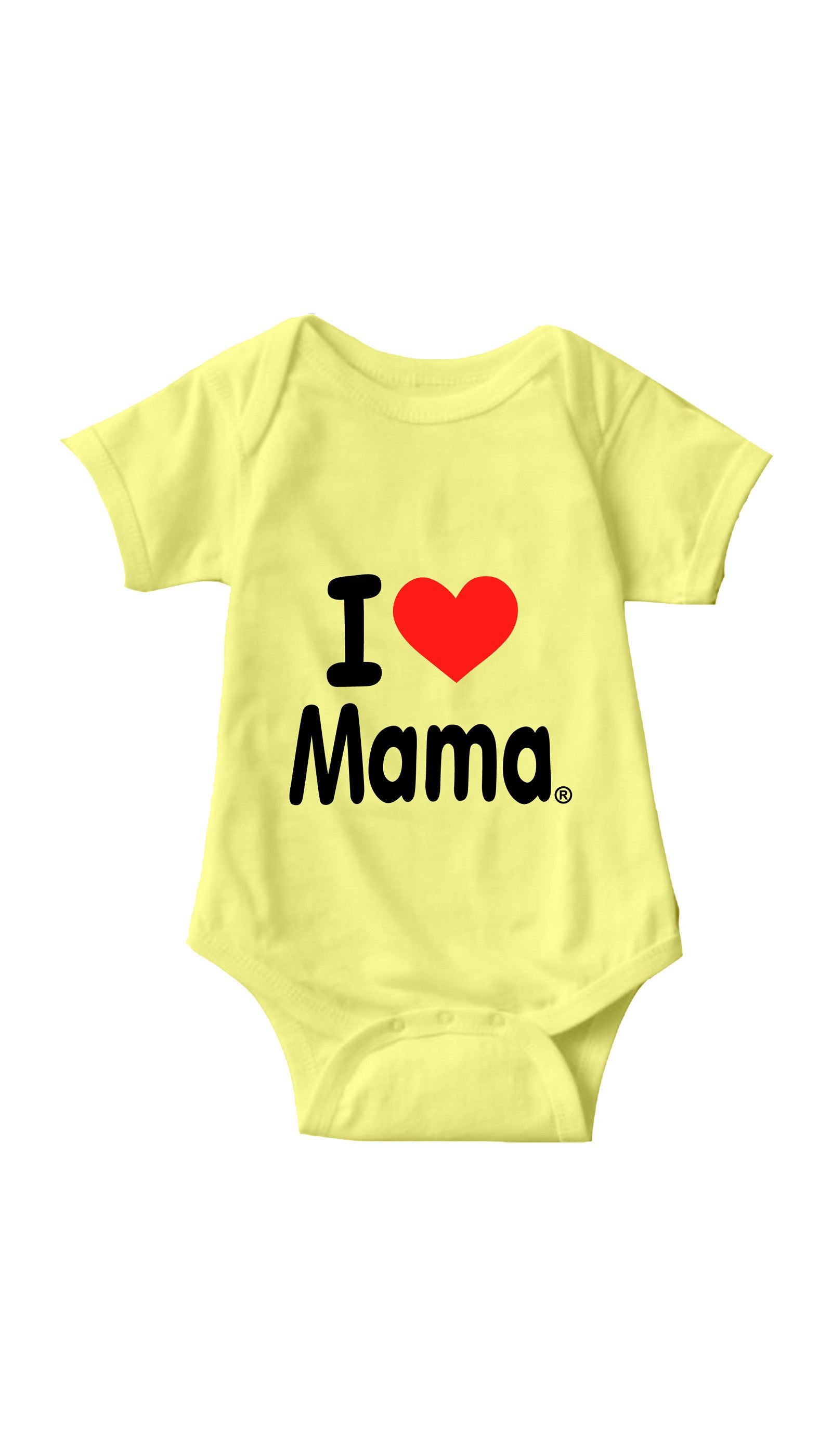 I Love Mama Yellow Infant Onesie | Sarcastic ME