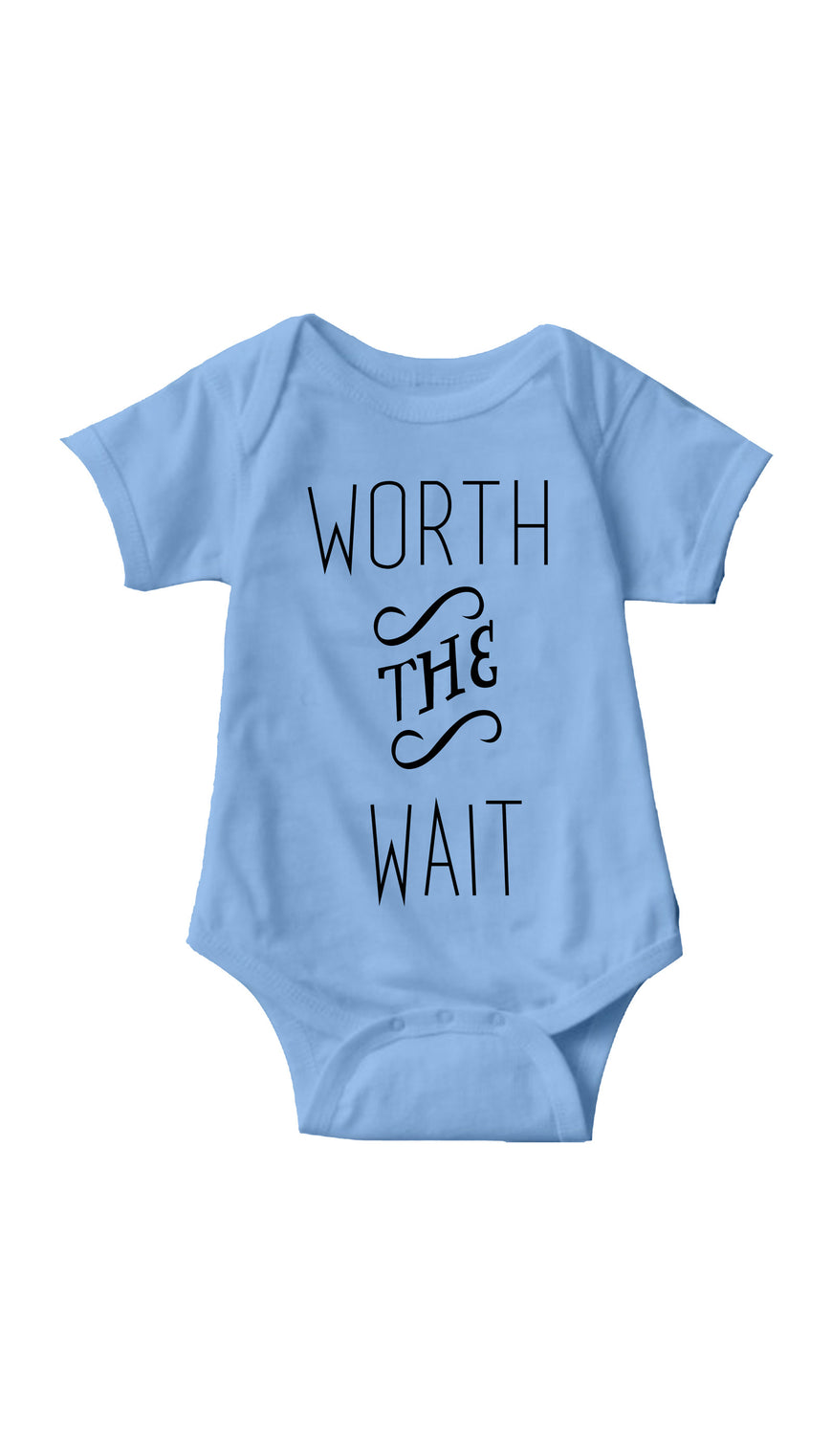Worth The Wait Light Blue Infant Onesie | Sarcastic ME