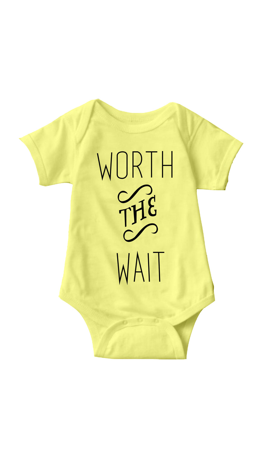 Worth The Wait Yellow Infant Onesie | Sarcastic ME