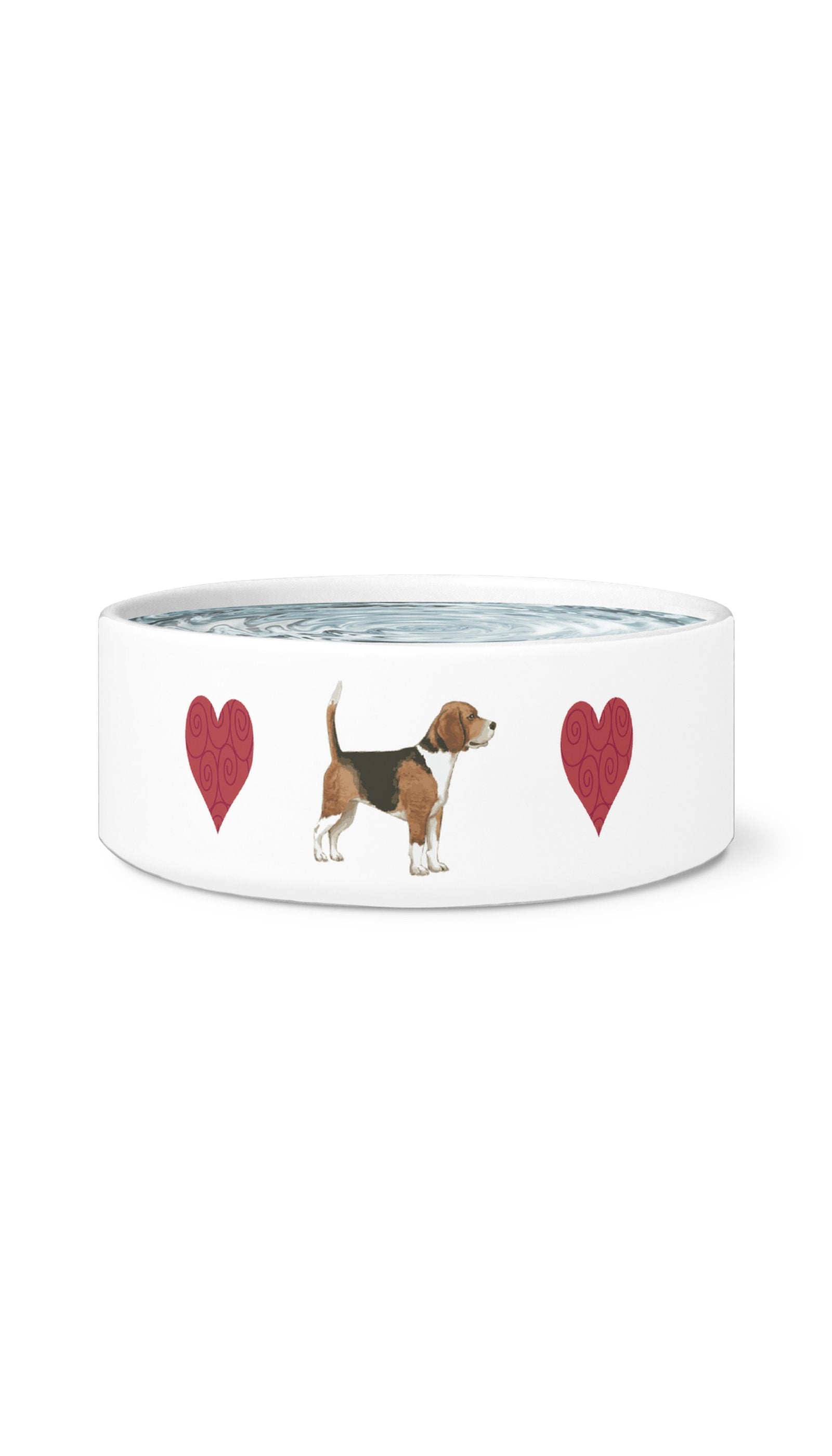 I Love My Beagle Dog White Pet Bowl | Sarcastic Me
