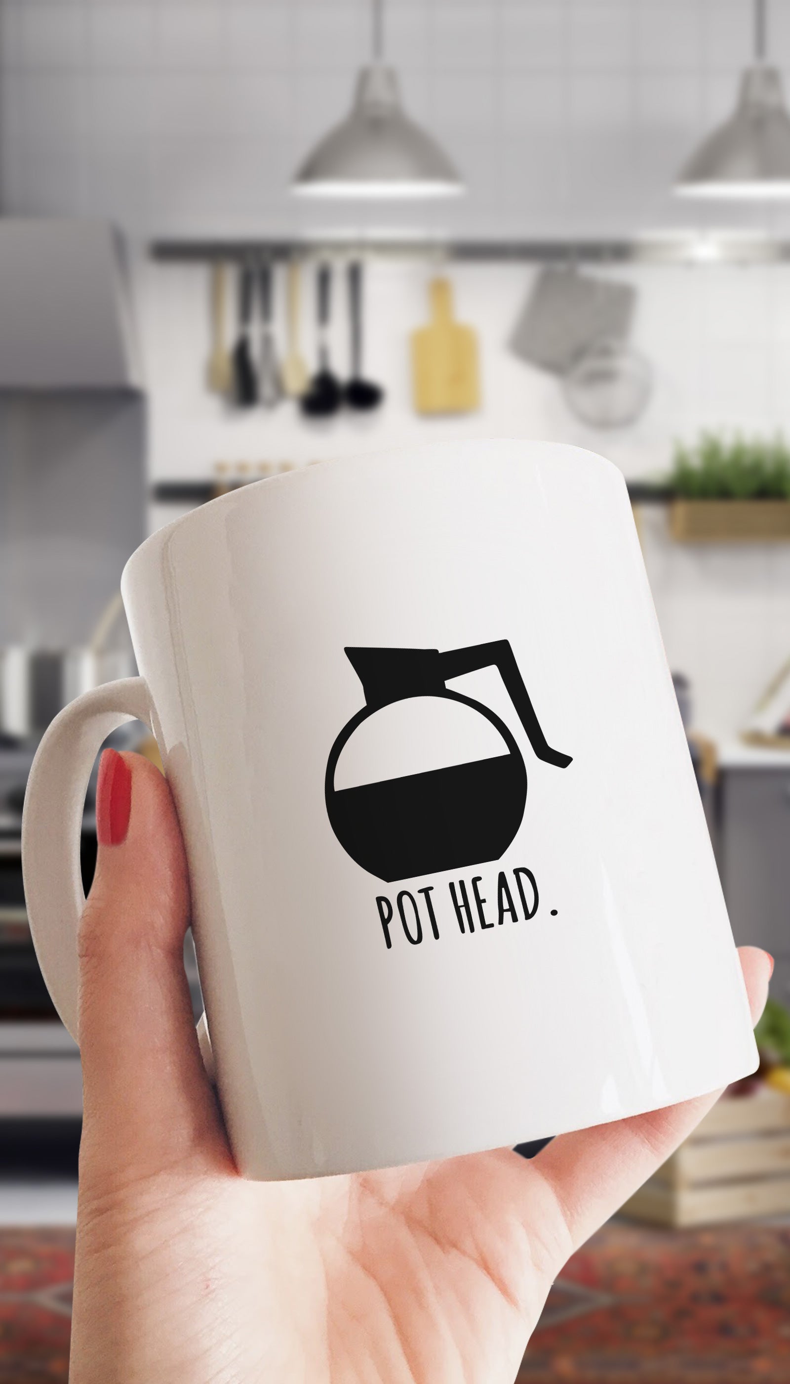 Pot Head Funny & Clever Coffee Mug | Sarcastic ME