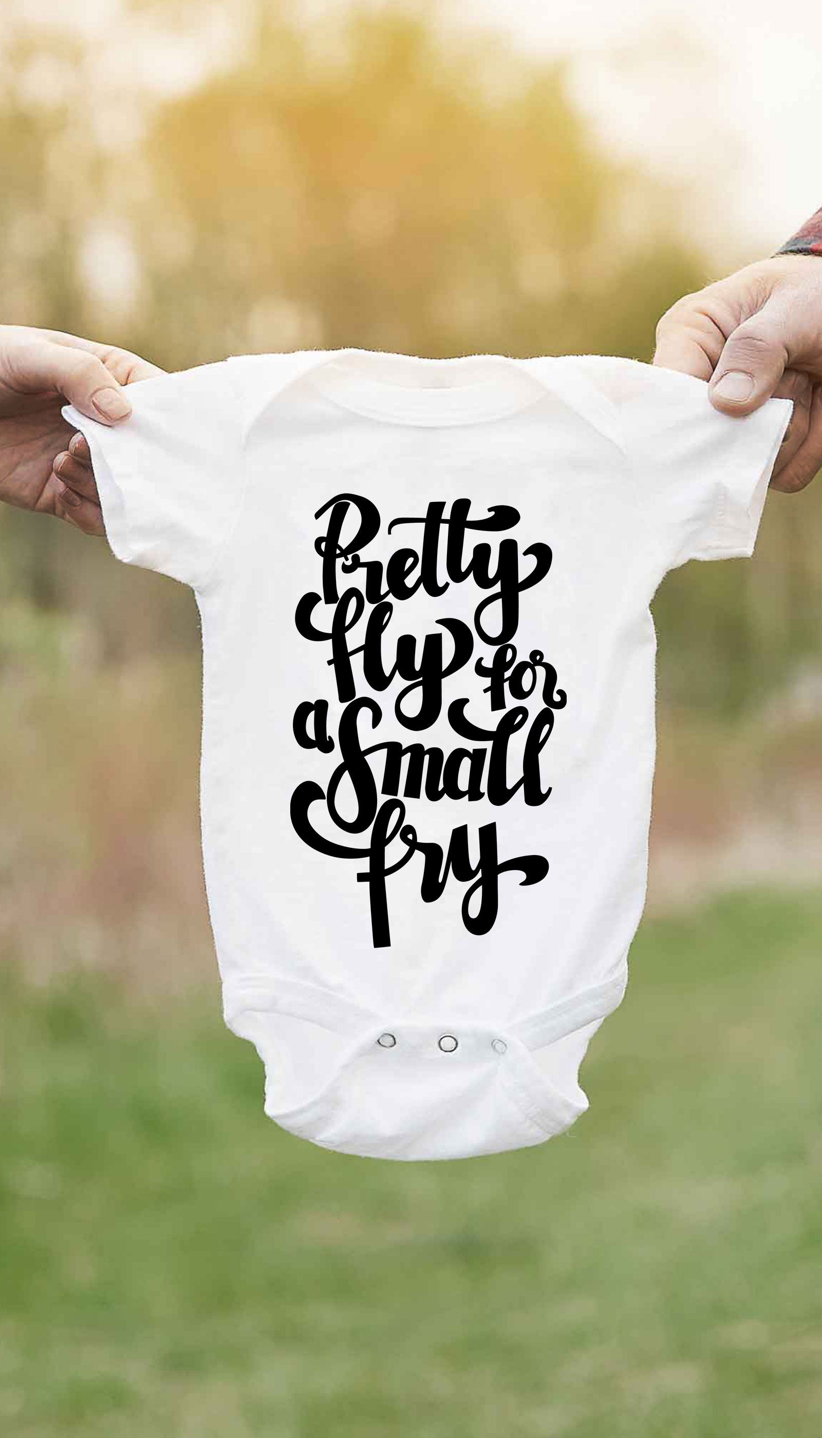 Pretty Fly For A Small Fry Cute & Funny Baby Infant Onesie | Sarcastic ME