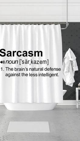 Sarcasm Noun Funny & Clever Dorm Shower Curtain Gift | Sarcastic ME