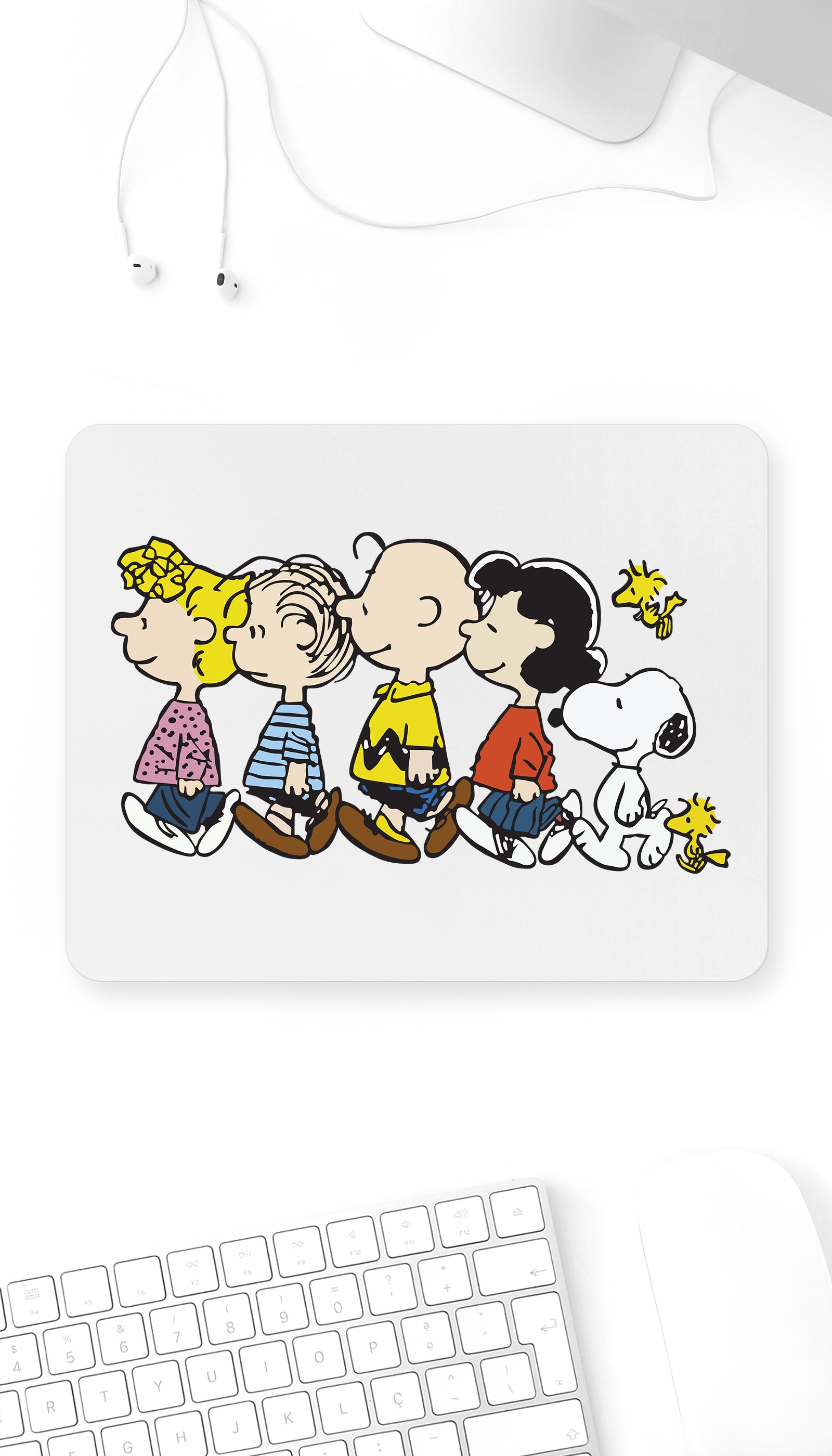 Snoopy And The Peanuts Walking Funny Office Mouse Pad