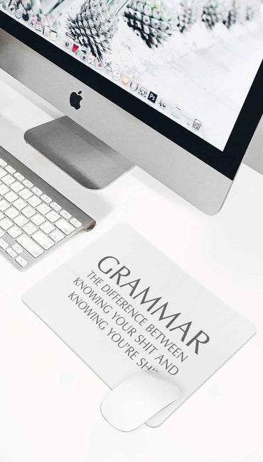 Grammar Funny Office Mouse Pad