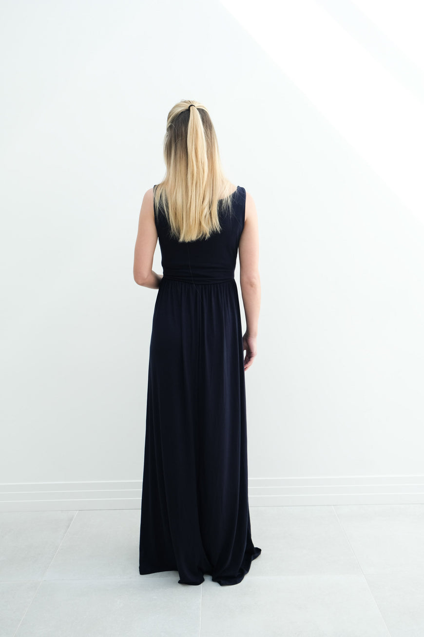 Hazel | Maternity Maxi Tank Dress With Fitted Waist