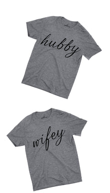 Hubby & Wifey Couples Unisex T-shirt Set