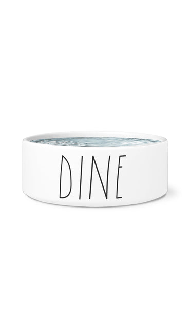 Dine White Pet Bowl | Sarcastic Me