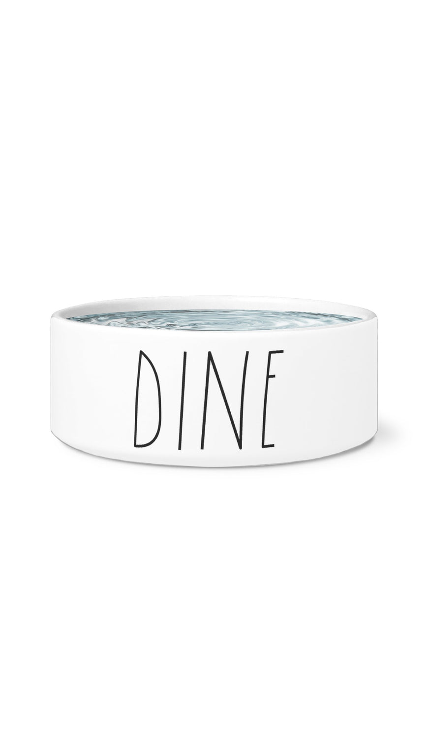 Dine White Pet Bowl | Sarcastic Me