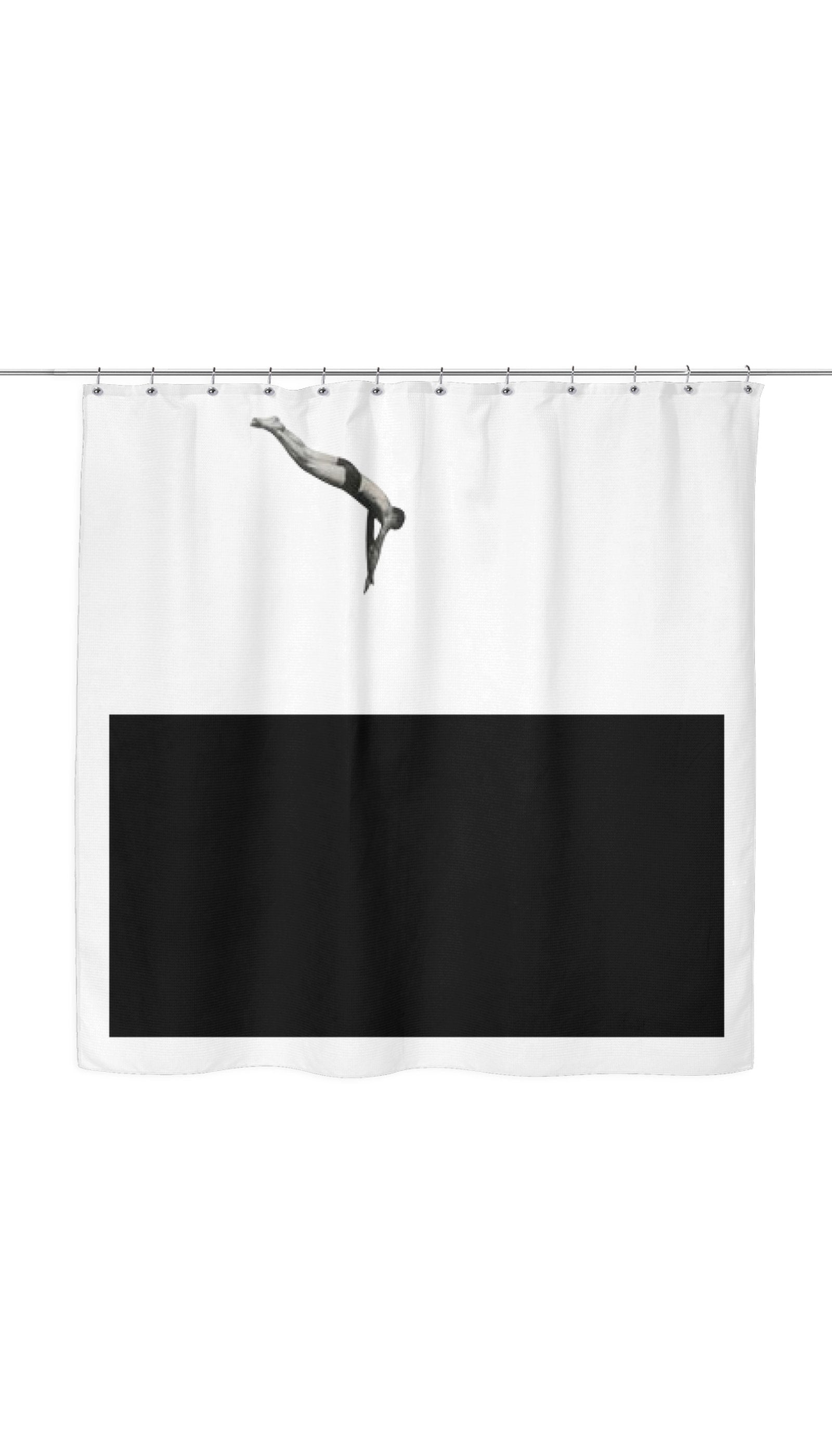 Dive White Shower Curtain | Sarcastic Me