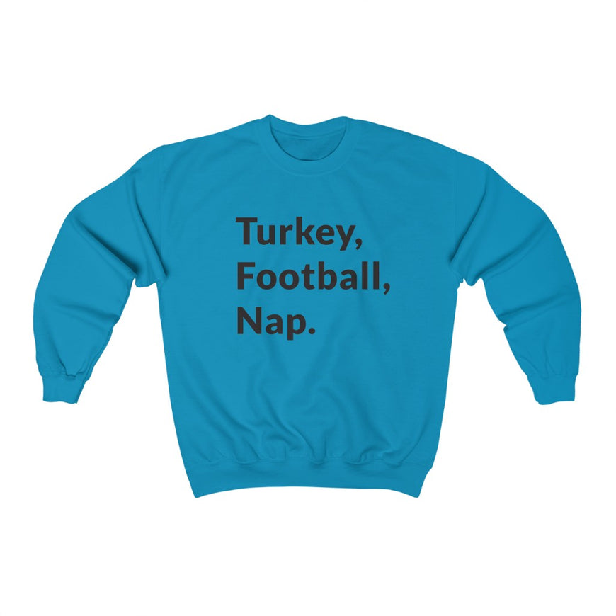 Turkey, Football, Nap Crewneck Sweatshirt