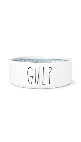 Gulp White Pet Bowl | Sarcastic Me