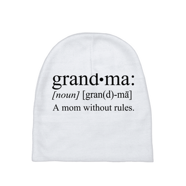 Grandma A Mom Without Rules Baby Beanie