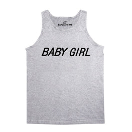 Baby Girl Gray Unisex Tank Top | Sarcastic Me