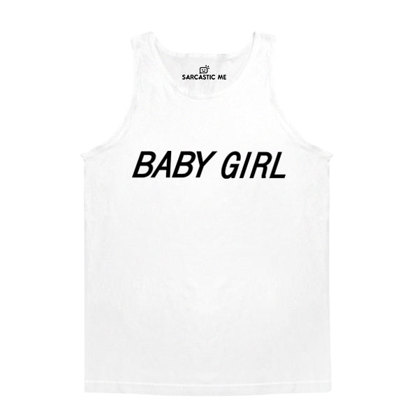 Baby Girl White Unisex Tank Top | Sarcastic Me