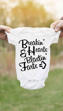 Breaking Hearts Blasting Farts Infant Onesie