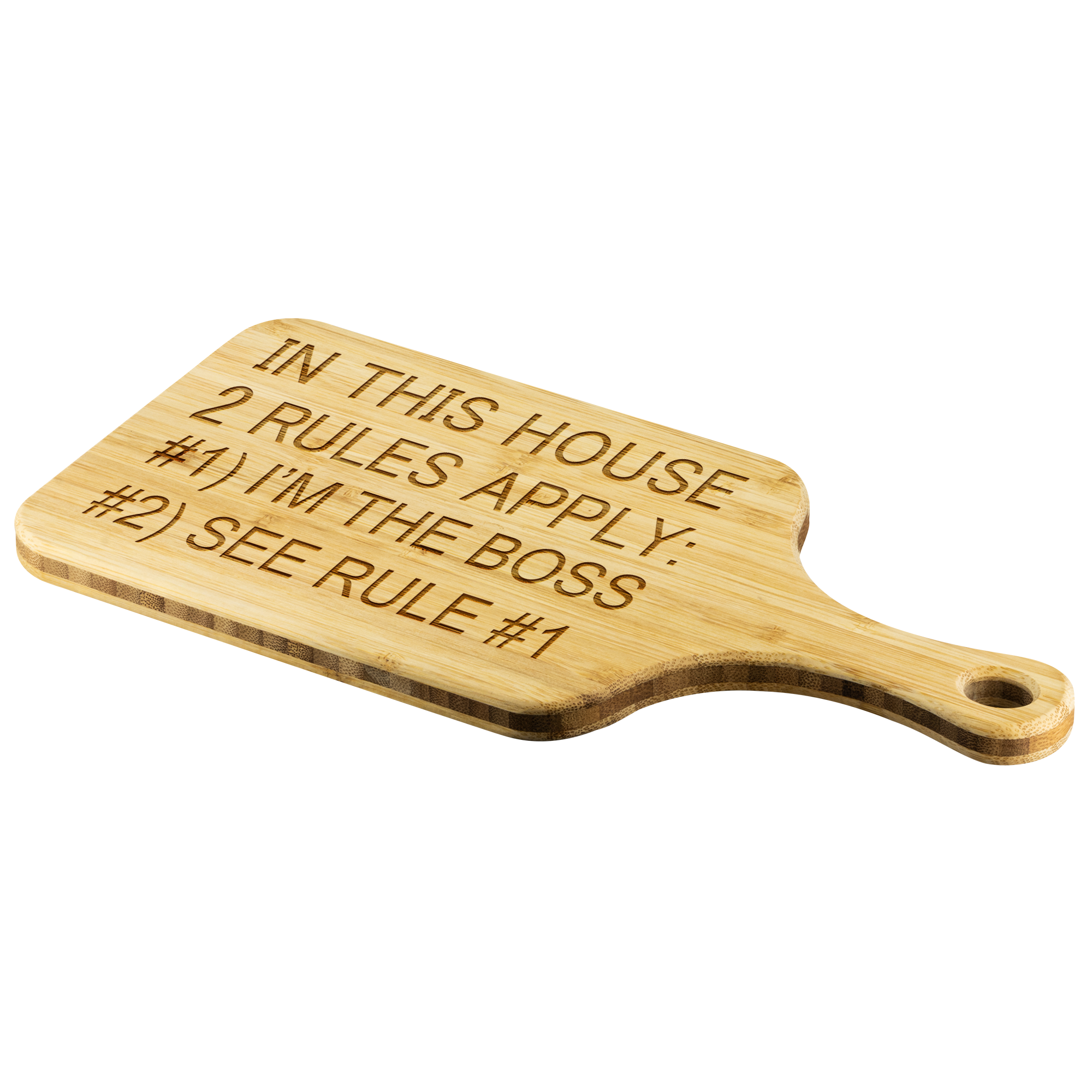 In This House 2 Rules Apply Funny Wood Cutting Board | Sarcastic Me