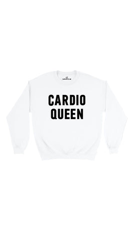 Cardio Queen White Unisex Pullover Sweatshirt | Sarcastic Me