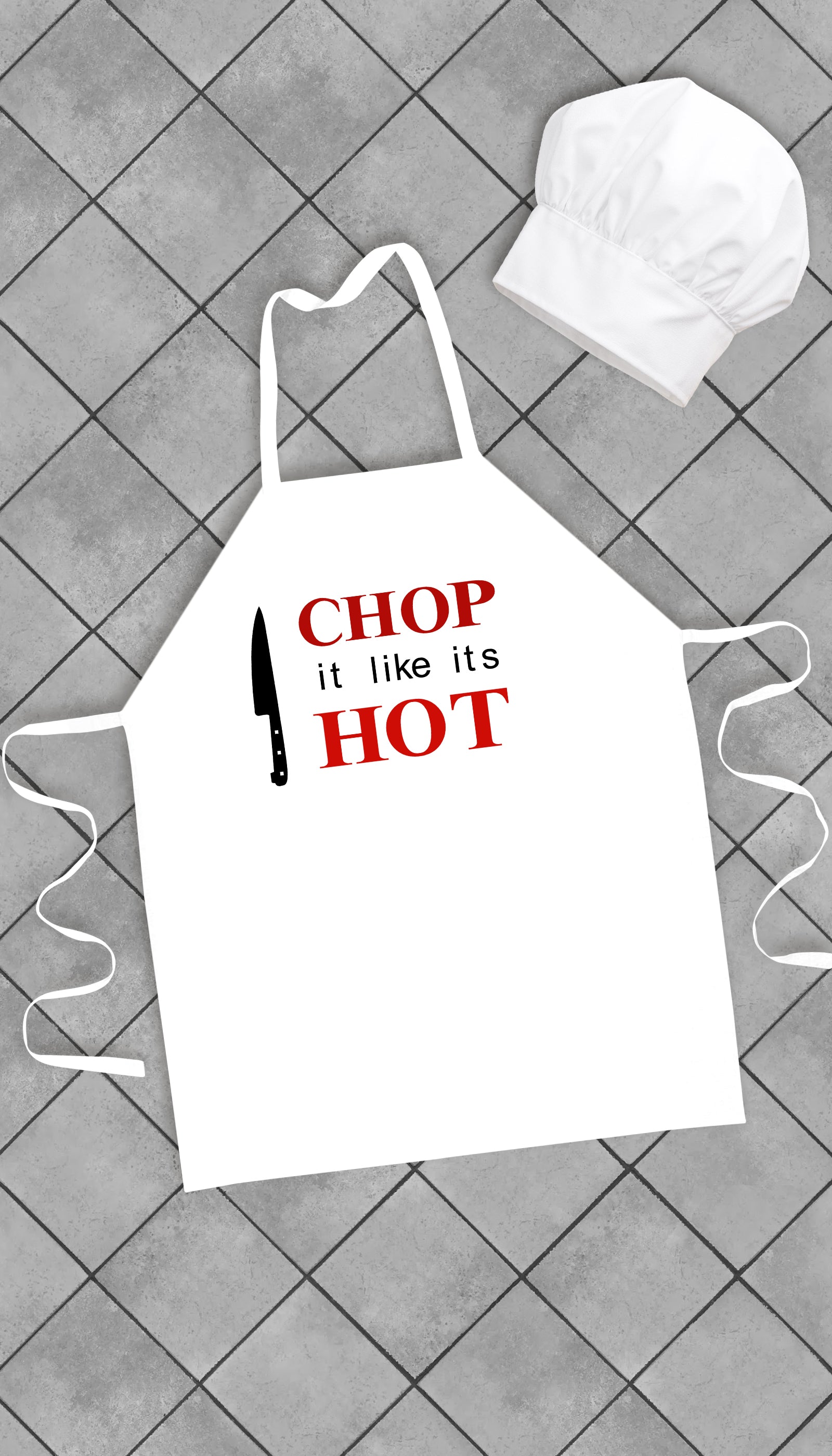 Chop It Like It's Hot Funny Kitchen Apron | Sarcastic Me