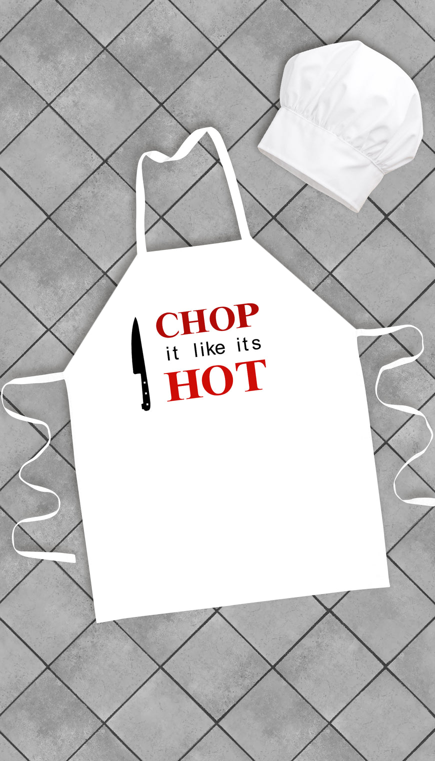 Chop It Like It's Hot Funny Kitchen Apron | Sarcastic Me