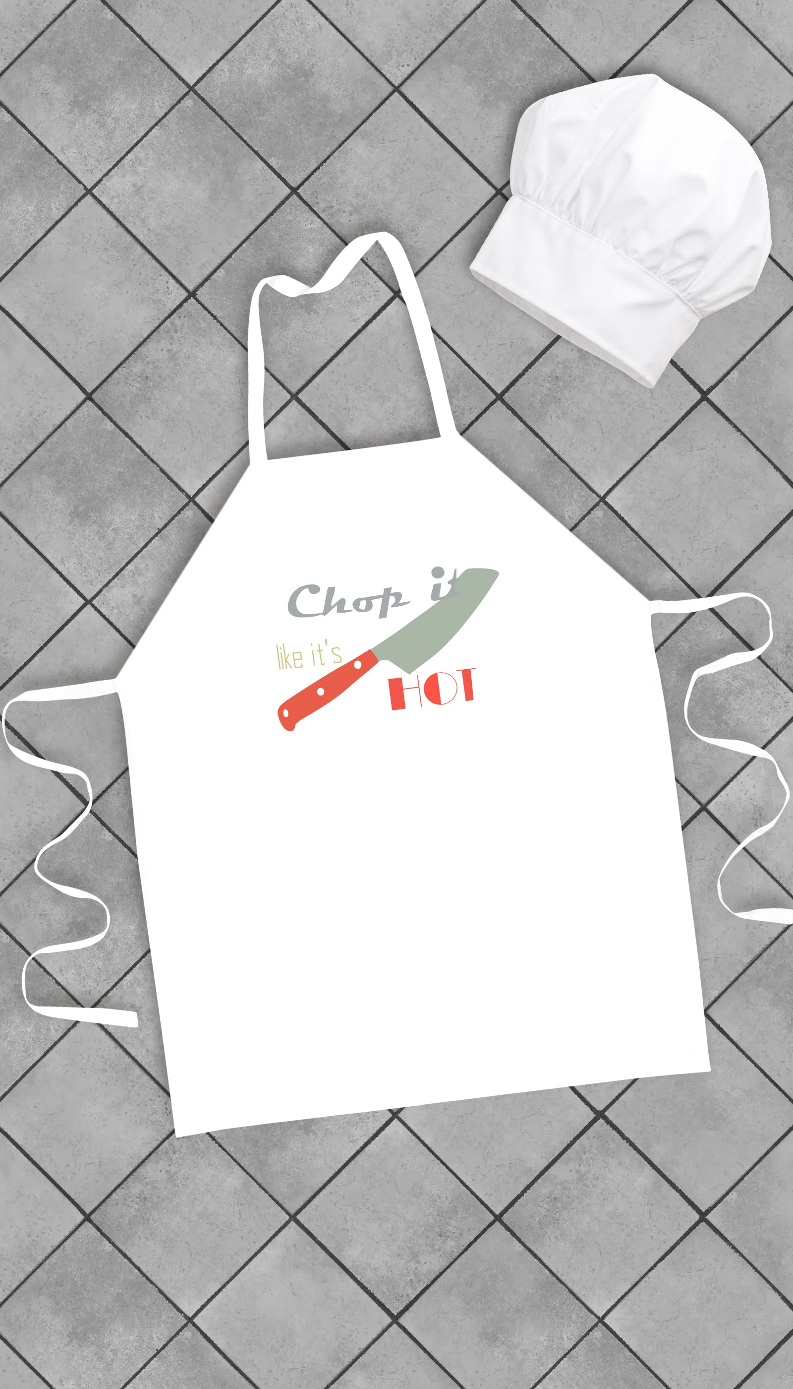 Chop It Like It's Hot Funny Kitchen Apron | Sarcastic Me