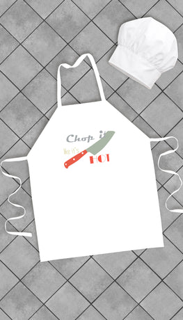 Chop It Like It's Hot Funny Kitchen Apron | Sarcastic Me
