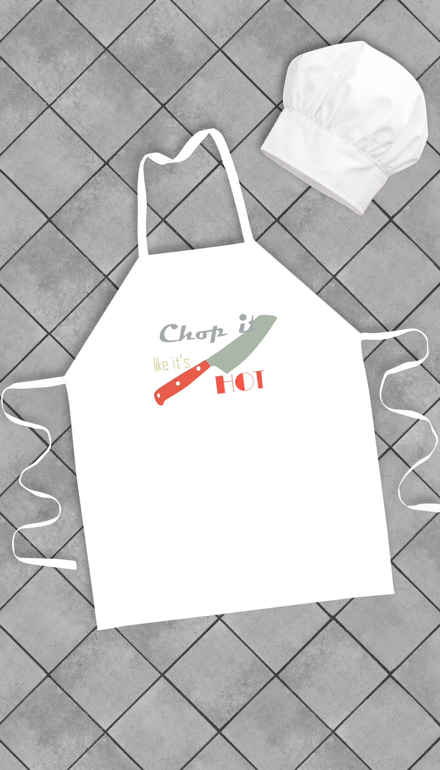 Chop It Like It's Hot Funny Kitchen Apron | Sarcastic Me