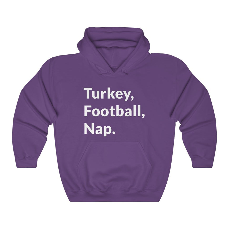 Turkey, Football, Nap Hooded Sweatshirt
