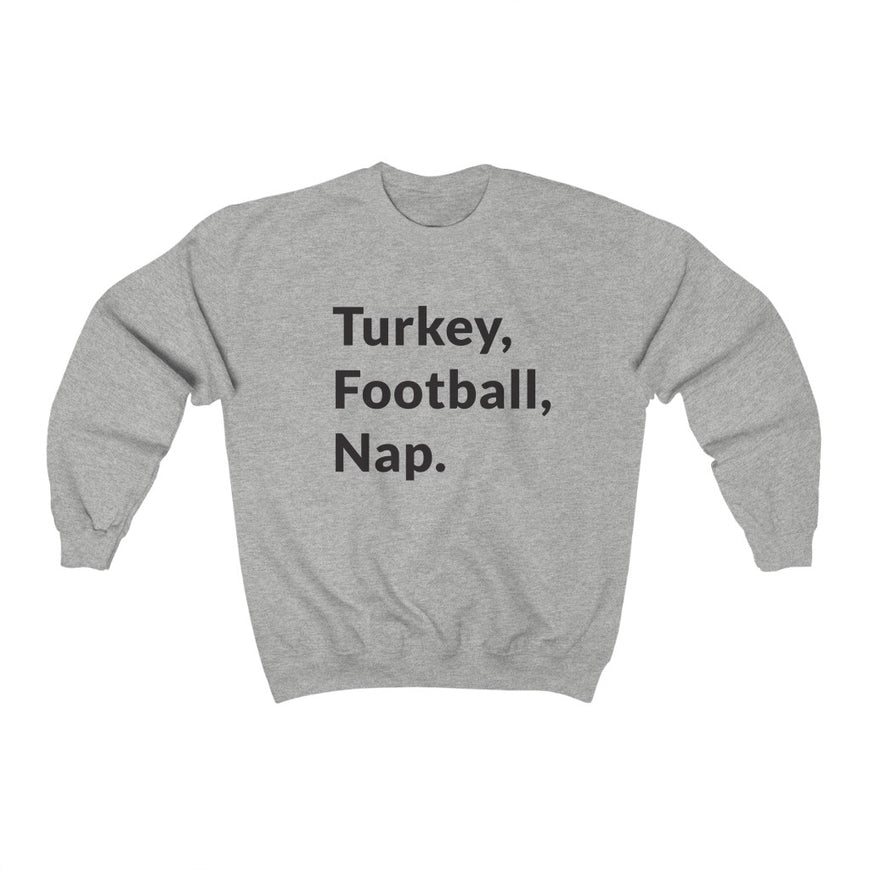 Turkey, Football, Nap Crewneck Sweatshirt