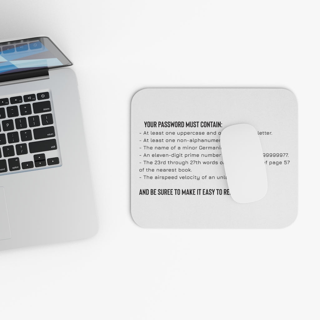 Your Password Must Contain Workplace Mouse Pad