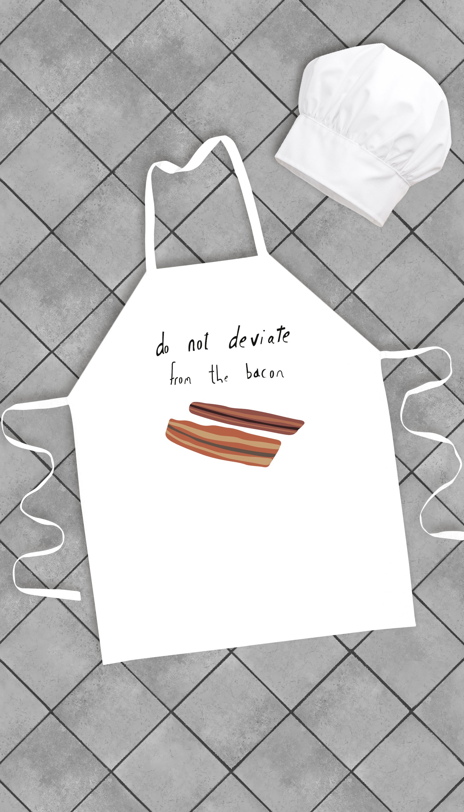 Do Not Deviate From The Bacon Funny Kitchen Apron | Sarcastic Me