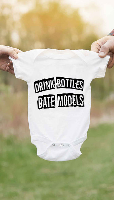Drink Bottles Date Models Funny Baby Infant Onesie | Sarcastic ME