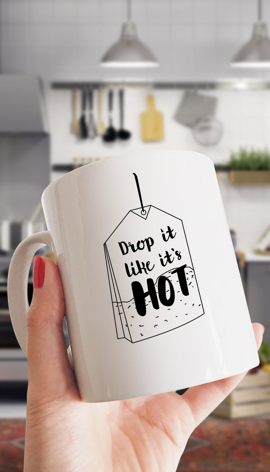 Drop It Like It's Hot Tea Bag Mug | Sarcastic Me