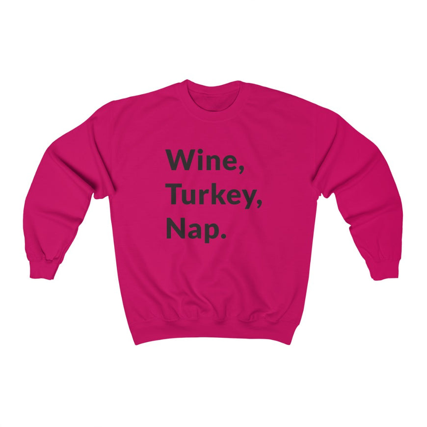 Wine, Turkey, Nap Crewneck Sweatshirt