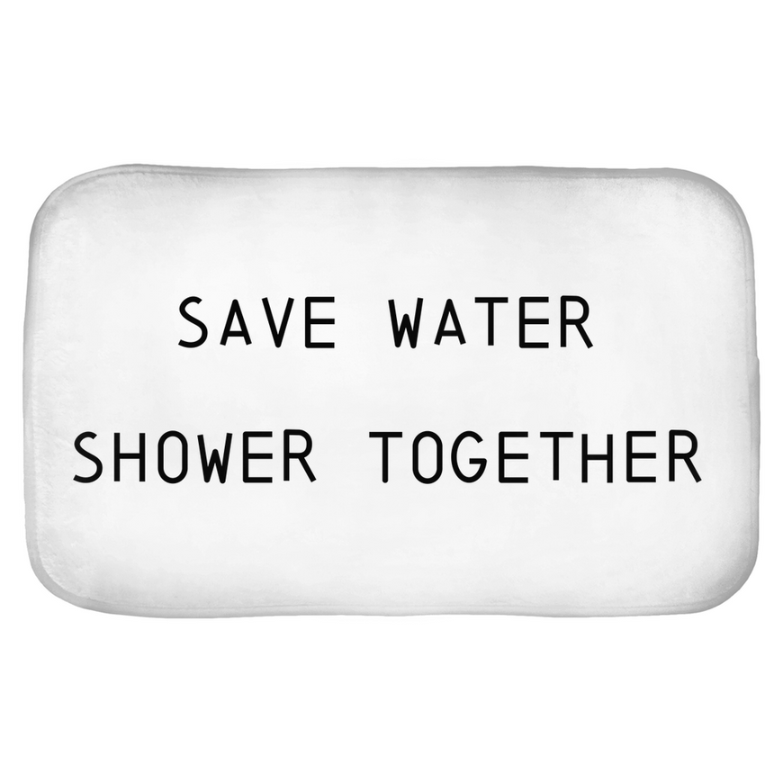 Save Water Shower Together Bath Mats